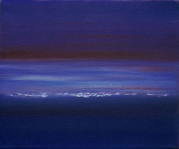 Prussian Sea - 1549 Seascape painting in prussian blue