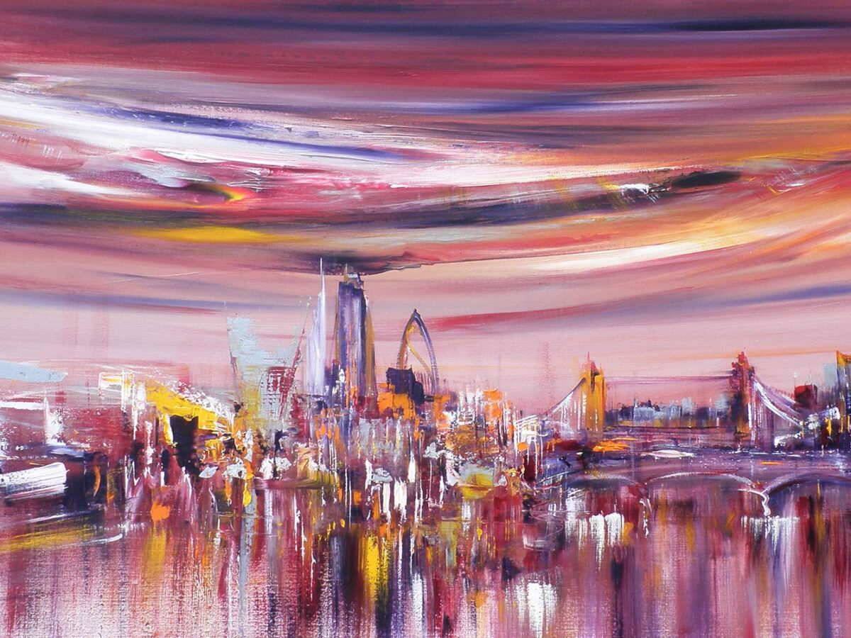 97557 Large Paper Print Sara Sherwood Abstract Cityscape