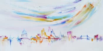 97763Abstract-Cityscape-Artist-London-Sara-Sherwood Painting of London. Buy Art