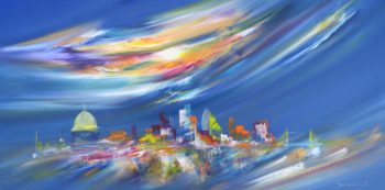London painting in blues 97764 